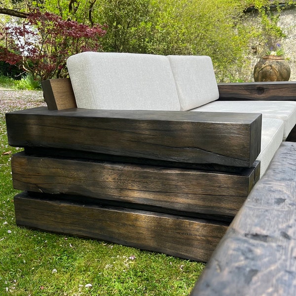 Reclaimed Outdoor sofa | Contemporary chair | Wooden sofa | Outside garden chair | Patio Chair | Luxury chair | Living Room Modern Furniture