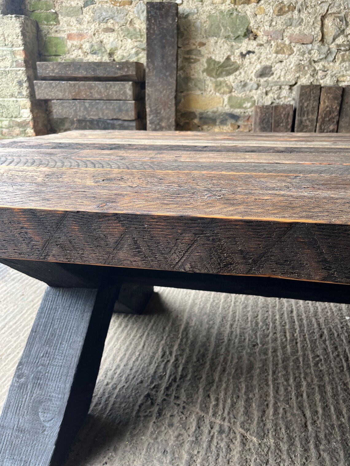 Reclaimed Rustic Farmhouse Table Indoor/outdoor - Etsy UK