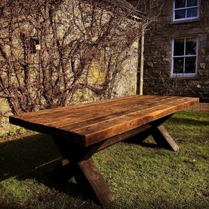 Reclaimed rustic farmhouse table indoor/outdoor