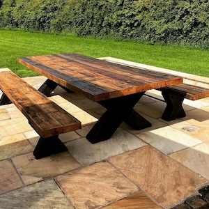 Rare Solid Oak Table | Minimalism Table | Reclaimed Solid Table | Wooden Table | Oak Table | Kitchen Dining Tables | Home Interior Design