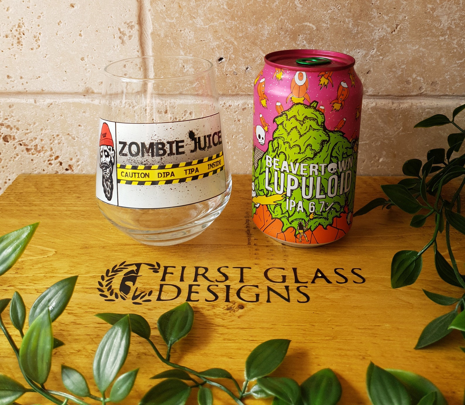 Craft Beer Glass IPA Zombie Allegra Etsy