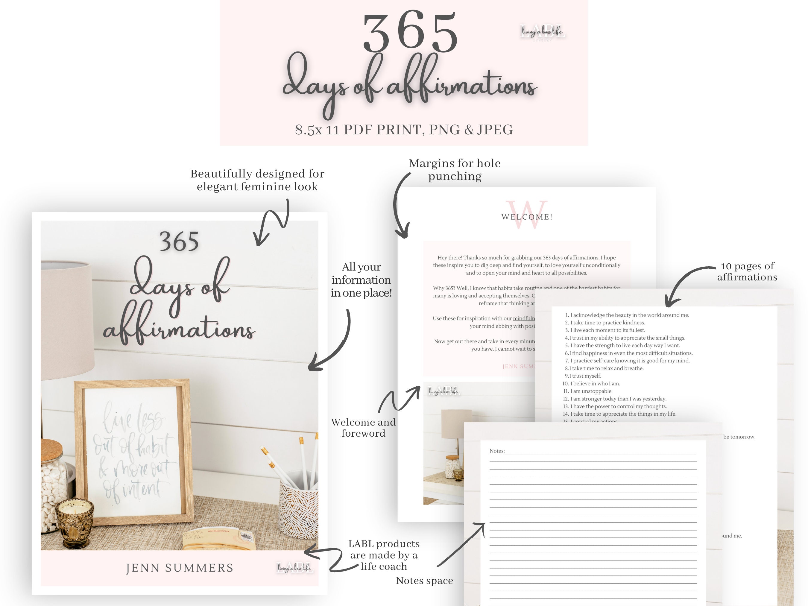 365 Days of Affirmations Daily Affirmations for Positive - Etsy UK