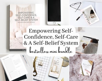 Empowering Self-Confidence, Self-Care & A Self-Belief System Bestsellers Mini Bundle: Self-help printable digital workbook planner set