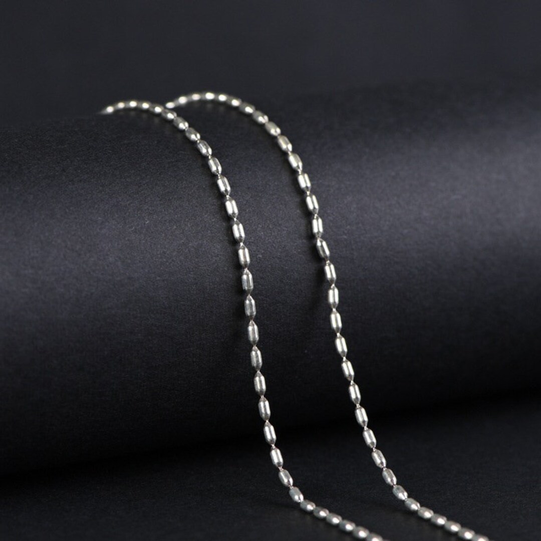 Silver Thread Chain Silver Chain,jewelry Chain,silver Rice Bead Chain,45cm Chain Necklace ...