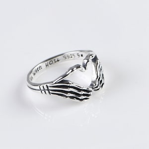 Sterling Silver Ring for Women,Statement Ring,Always with you, Vintage Ring,Silver Claws Rings,Adjustable Opening Rings ,1.1cm width