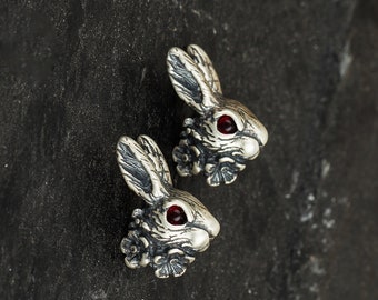 925 Silver Earrings Jewelry ,Stud Earrings ,Punk Style ,Women Silver Jewelry ,Punk Rabbit Earrings,Silver Jewelry One Pair