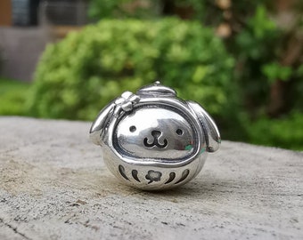 Silver Charm Beads Dog Beads Fit for European Charm Bracelets Jewelry Making & Beading Gifts for Girl Women Vintage Style Factory Design