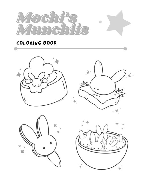Kawaii Mochi Coloring Pages