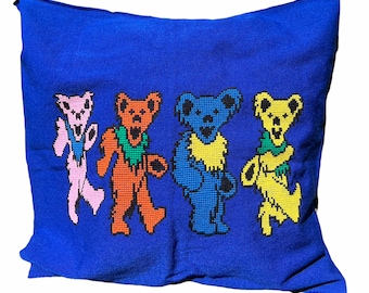 grateful dead bear pillow