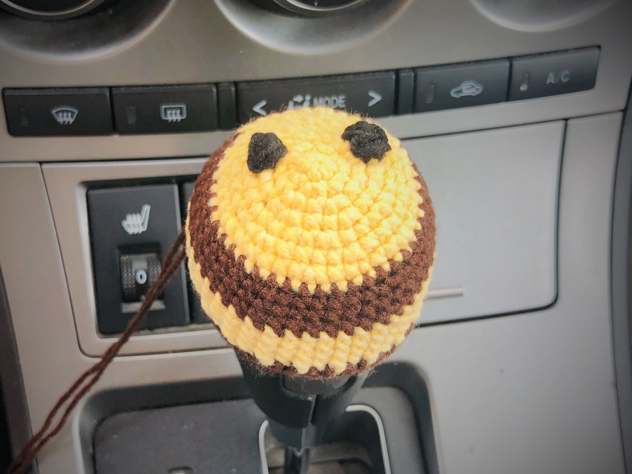 Gear shift cover crochet bee shift boot knob cute car Etsy