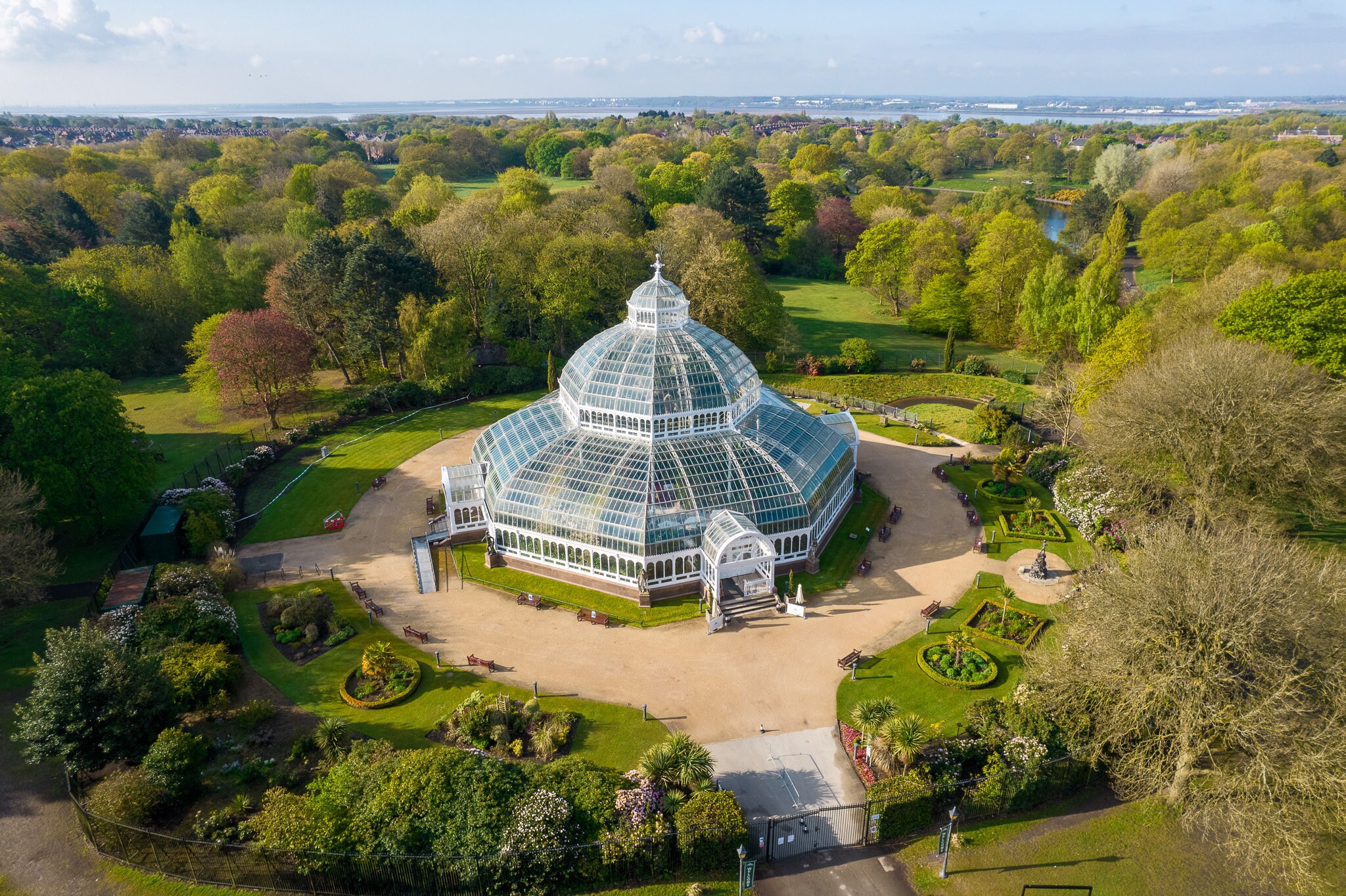 The Sefton Park Palm House Liverpool Aerial View Print Etsy