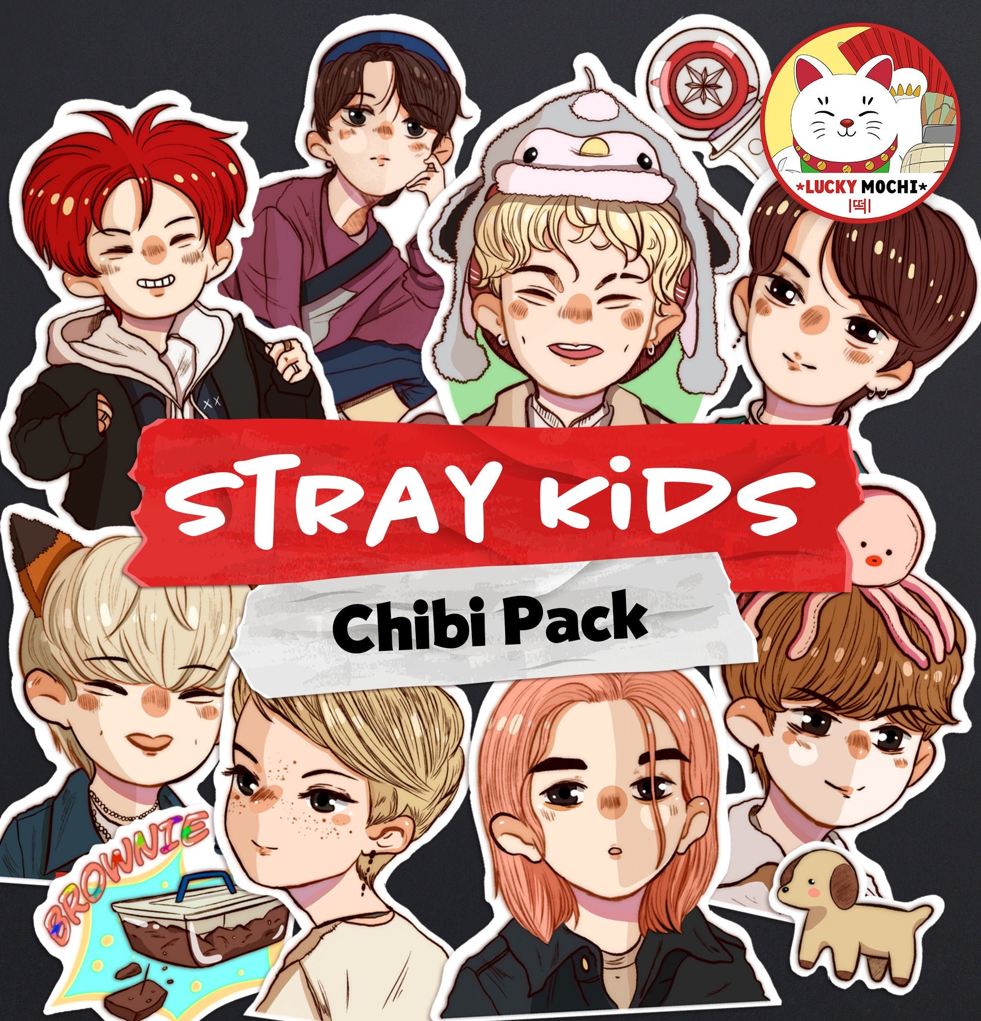 Stray Kids Chibi Sticker Pack 15 Pcs Kawaii Kpop Stickers Etsy UK