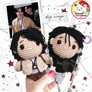 ThamePo Amigurumi Key Chain, WilliamEst BL Key Ring, Thai BL Series Gift, GMMTV Merch