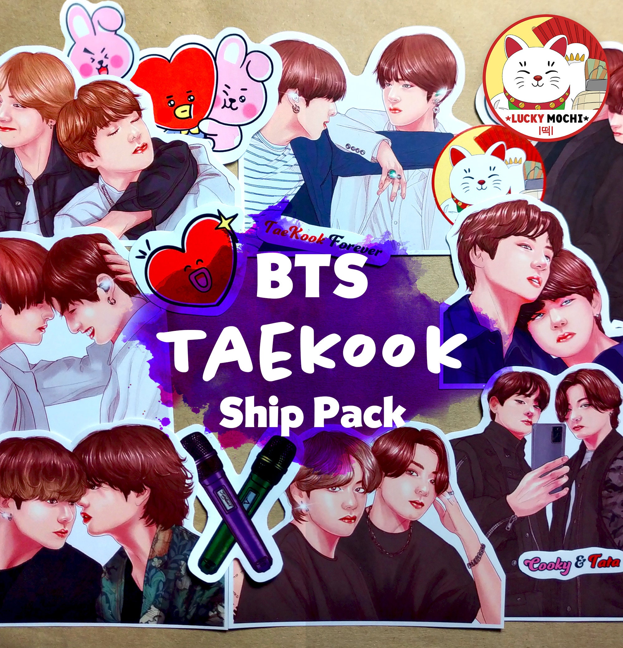 BTS Taekook Ship Sticker Pack 12 Pcs Vkook Taehyung - Etsy BTS Taekook Ship Sticker Pack 12 Pcs Vkook Taehyung - Etsy