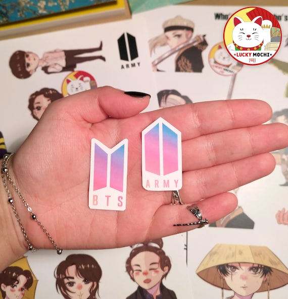 31 piece BTS sticker set and jungkook name tag pin NEW KPOP stickers gift  KPOP