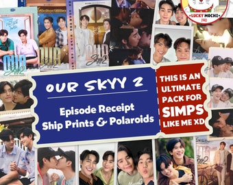 Our Skyy 2 Collection, 30 Polaroid Prints, Episode Receipt, Bookmarks, EarthMix Thai BL, FirstKhao Gift Pack, GeminiFourth