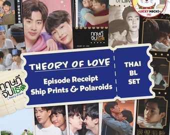 Theory of Love Collection, Episode Receipt, Ship Print, Polaroid Prints, Bookmarks, Thai BL, OffGun Gift Pack
