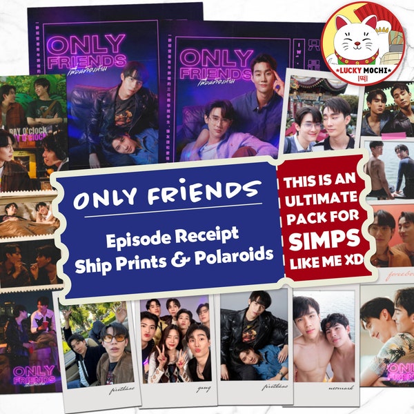 Colección Only Friends The Series, 30 impresiones Polaroid, recibo del episodio, marcapáginas, Thai BL, FirstKhao, paquete de regalo ForceBook