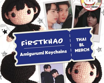 FirstKhao Amigurumi Key Chain, The Eclipse Merch, AkkAyan Key Ring, Thai BL FirstKhao Gift