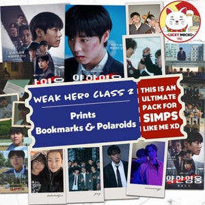 Weak Hero Class 2 Collection, 20 Polaroid Prints, Bookmarks, Kdrama Gift Pack, Park Ji Hoon, Choi Hyun Wook, Ryeo Un
