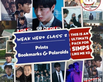 Weak Hero Class 2 Kollektion, 20 Polaroid Prints, Lesezeichen, Kdrama Geschenkset, Park Ji Hoon, Choi Hyun Wook, Ryeo Un