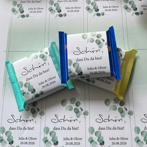 personalized banderole for Ritter Sport as a digital download guest gift wedding party