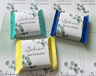 schön, dass Du da bist Banderole für Ritter Sport als Digitaler Download Gastgeschenk Hochzeit Party