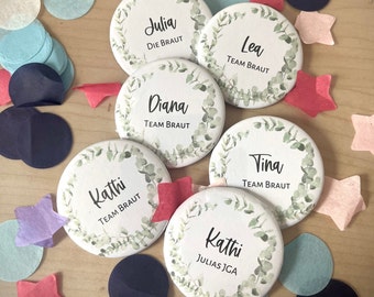 Button JGA, bride, team bride 50 mm personalized