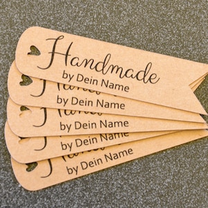 24 kraft paper tags for gifts, tags, wedding image 1