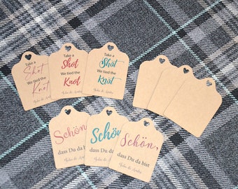 18 Kraft paper tags for gifts, tags, wedding handmade