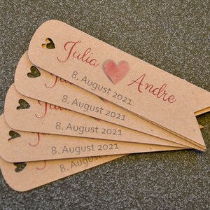 24 kraft paper tags for gifts, tags, wedding image 2