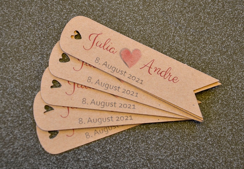 24 kraft paper tags for gifts, tags, wedding image 2