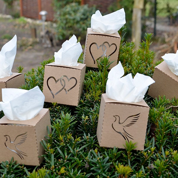 Freudentränen Box für ein Taschentuch • Hochzeit • Trauung • personalisiert • Taschentuchbox
