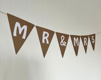 Wimpelkette "Dreieck"| Girlande aus Kraftpapier |personalisieren| Hochzeit | Geburtstag Deko | Taufe | Kommunion | Konfirmation