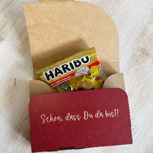 Box Verpackung Gastgeschenk für eure Hochzeit mit Personalisierung Ritter Sport Haribo usw. Bild 4