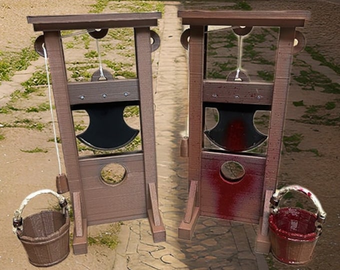 Replica Guillotine With Moving Blade! Handled Bucket Included! 7in Tall ...