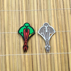 Cardassian Emblem Badge, 2 inch wide shiny multicolor 3D printed Magnet, DS9