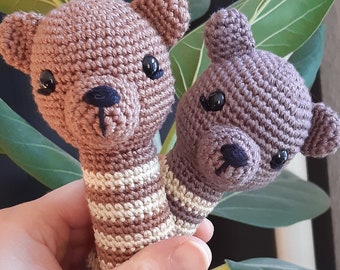 Crochet Pattern Bear, Crochet Pattern Baby Rattle Bear, Instructions, Pattern, Baby Rattle Bear, Bear, Amigurumi, Crochet, Rattle, Baby Rattle