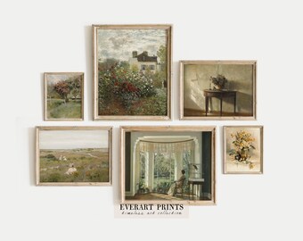 Spring Gallery Wall Set of 6 | Printable Country Home Decor | gw21, INSTANT DOWNLOAD