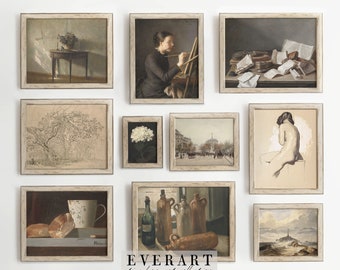 Vintage Gallery Wall Print Set of 10, Printable Wall Art, Late Fall Wall Art , GW30, INSTANT DOWNLOAD