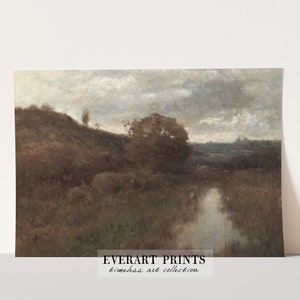 Impresión de paisaje de otoño, decoración campestre vintage, pintura cambiante, arte de pared imprimible / #30, DESCARGA INSTANTÁNEA