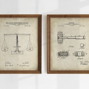 Law Patent Prints - Set of 2 - Printable Patent Artwork, Law Wall Art ...