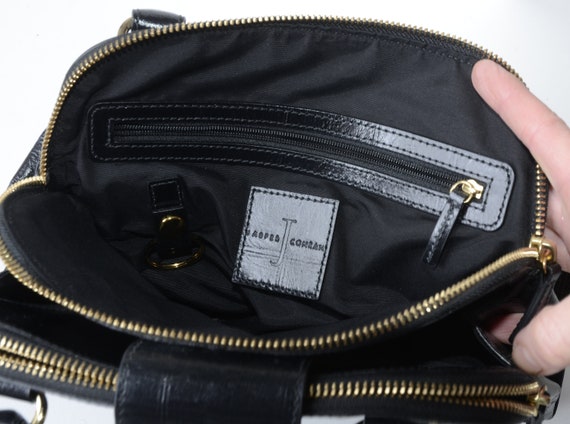 Vintage JASPER CONRAN, BLACK Real Leather, Tote /… - image 7