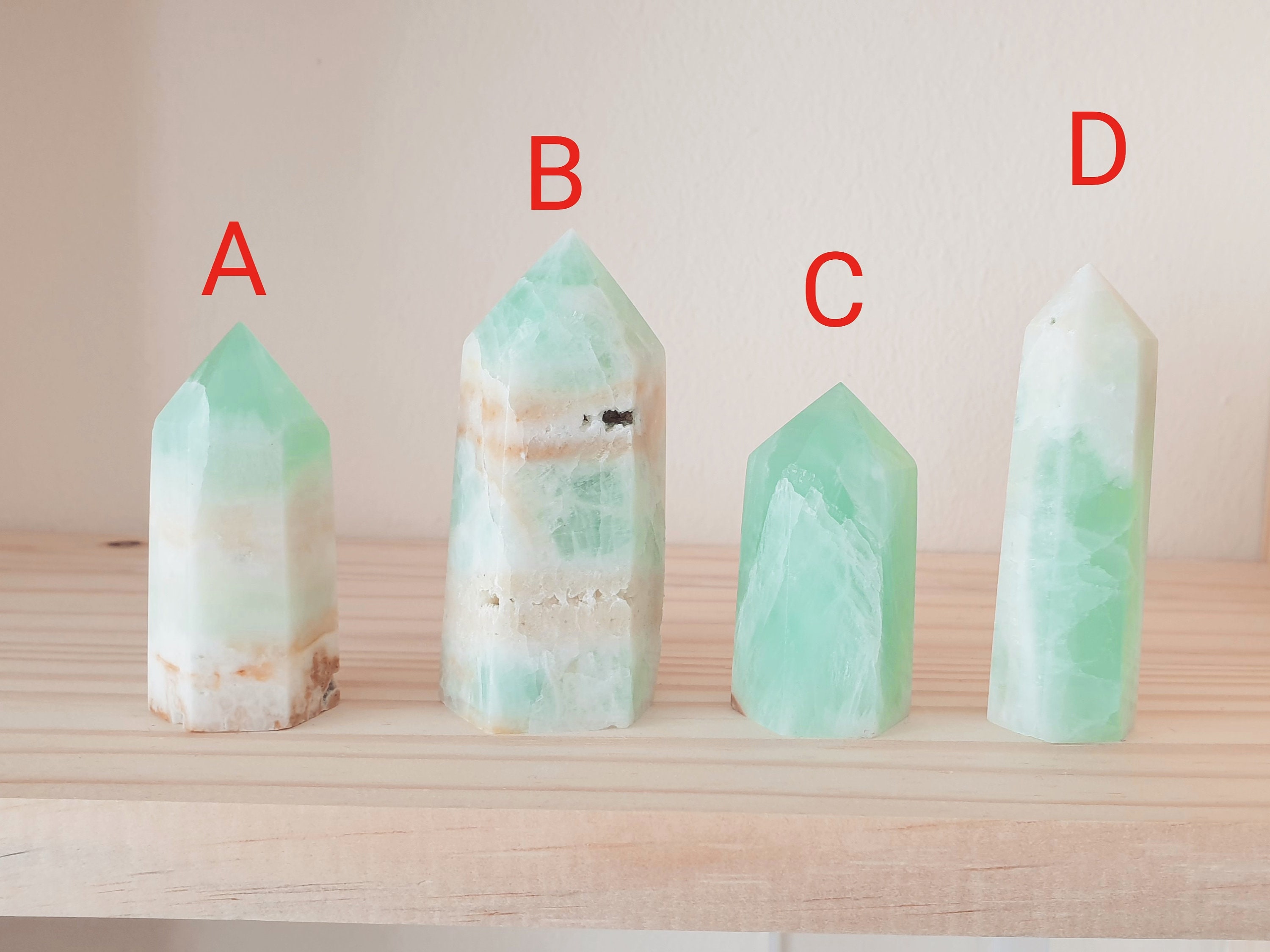 Caribbean Green Calcite Pistachio / quartz / gemstone / Etsy.de