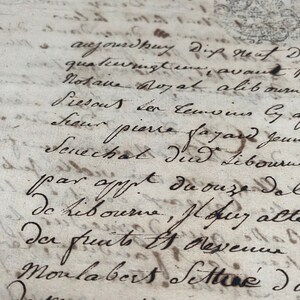 1781 {2} documento francés antiguo, manuscrito, efímera antigua manuscrita de Francia, caligrafía, papel histórico, cartas notarias antiguas,