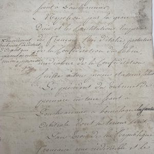 10 pagine, documento 1795/1862, documenti antichi francesi originali, manoscritti, manoscritti, calligrafia, effimeri d'epoca dalla Francia, storia