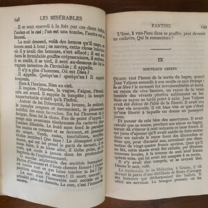 Les Misérables, Victor Hugo, 4 volumes, French vintage hardcover books, Nelson editions, literature from France, shabby chic decoration image 7