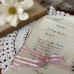 Raccolta manoscritta {3} di poesie originali francesi del 1800, 15 pezzi, poesie del XIX secolo dalla Francia