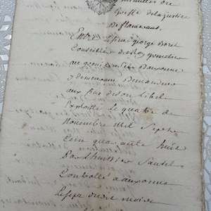 1748, manoscritto notarile antico francese di 9 pagine, documenti manoscritti originali antichi dalla Francia, calligrafia, documento storico