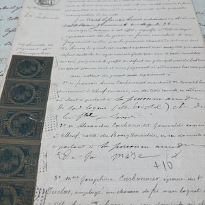 1882 {2} antico manoscritto francese manoscritto con francobolli o timbres fiscaux, documenti originali antichi dalla Francia, documenti storici